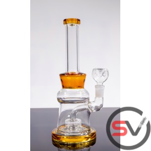 BUTTON TANK GLASS WATER PIPE 9inch